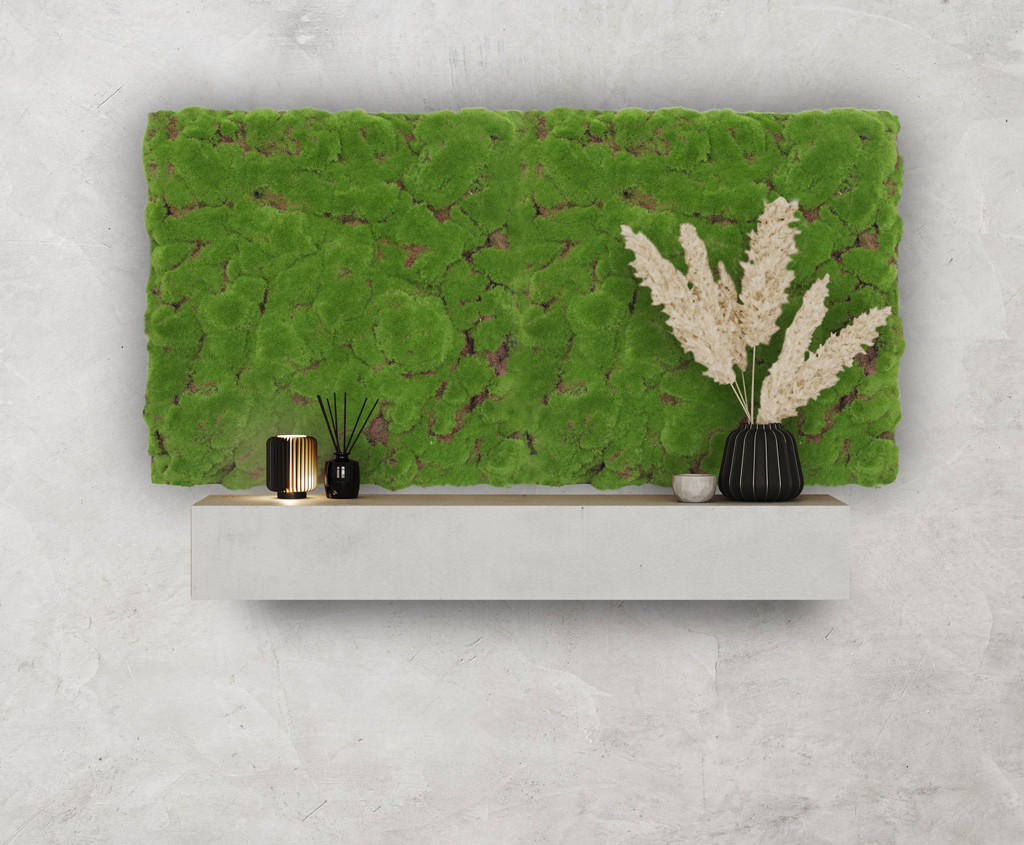AKUSTIKPANEEL Modular Wall System Design Moos 52/52/2,6 cm  - Hellgrün, KONVENTIONELL, Naturmaterialien (52/52/2,6cm) - Jangal