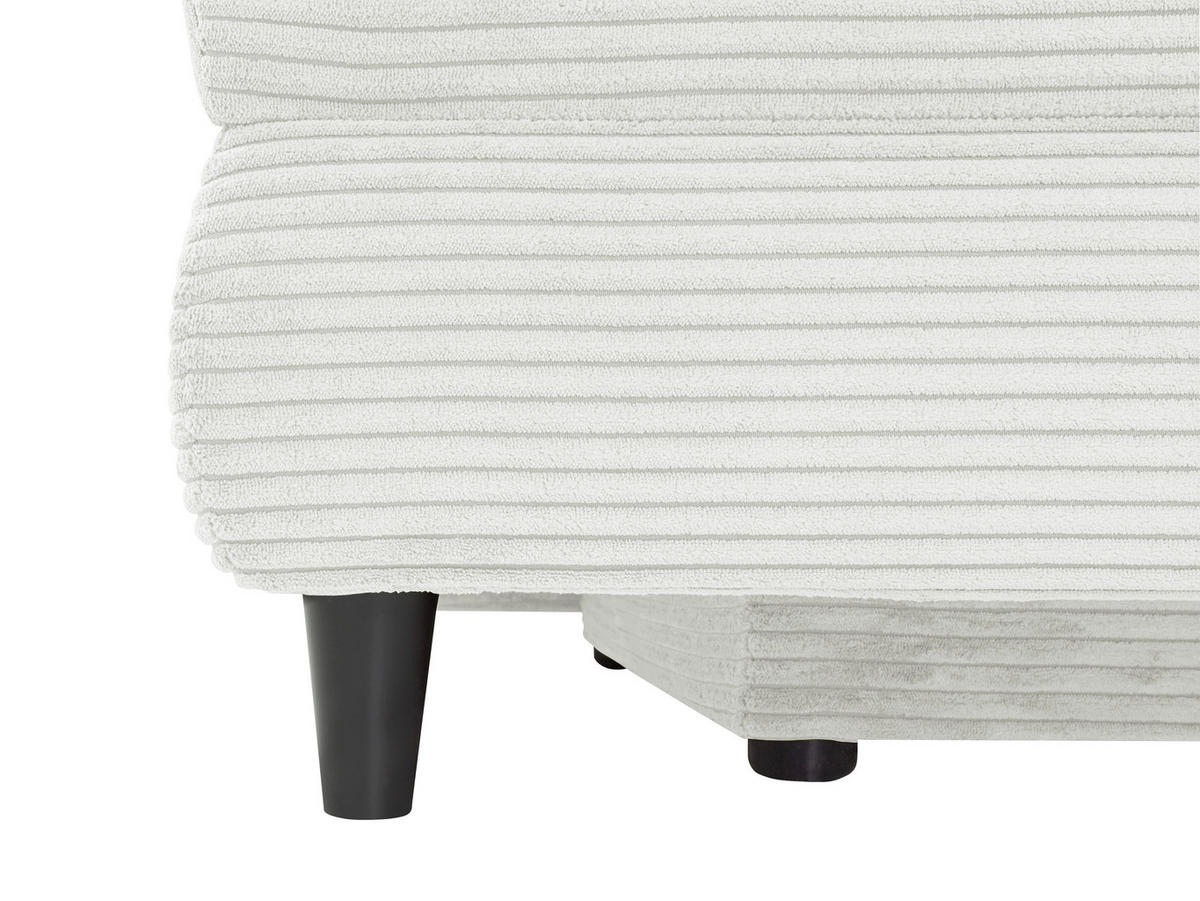 SCHLAFSOFA  mit Liegefunktion, Schlafen auf Sitzhöhe, Rücken echt Cord Naturfarben  - Schwarz/Naturfarben, KONVENTIONELL, Holz/Textil (196/96/103cm) - Carryhome