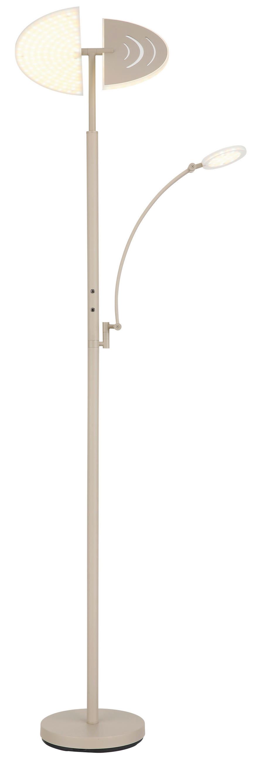 LED-STEHLEUCHTE Tirana 80/40,5/183 cm  - Sandfarben/Schwarz, Design, Kunststoff/Metall (80/40,5/183cm) - Globo