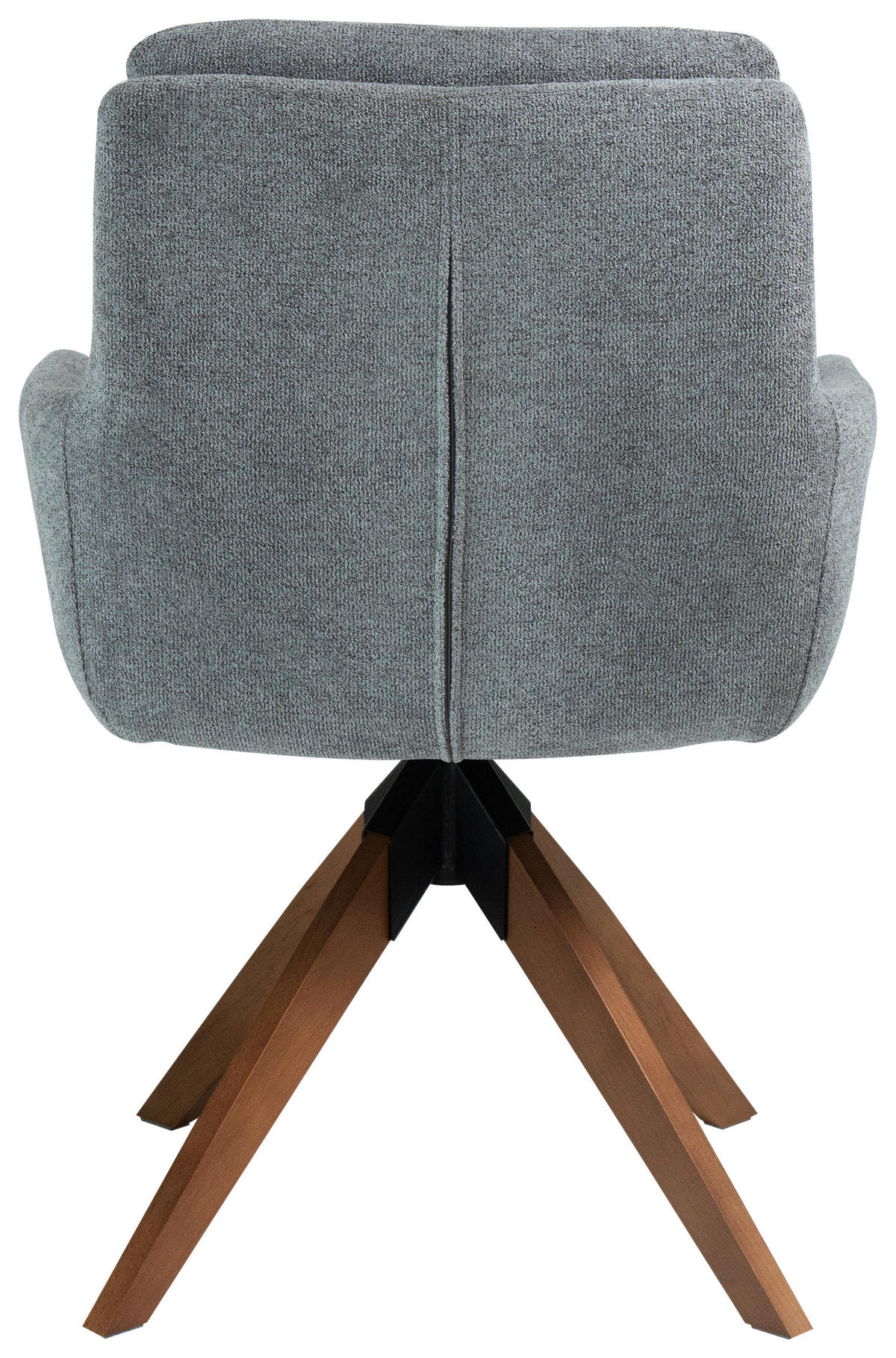 STOLICA S NASLONOM ZA RUKE  siva, boje oraha  drvo, metal, tekstil      - siva/boje oraha, Moderno, drvo/metal (59/91/64cm) - Livetastic