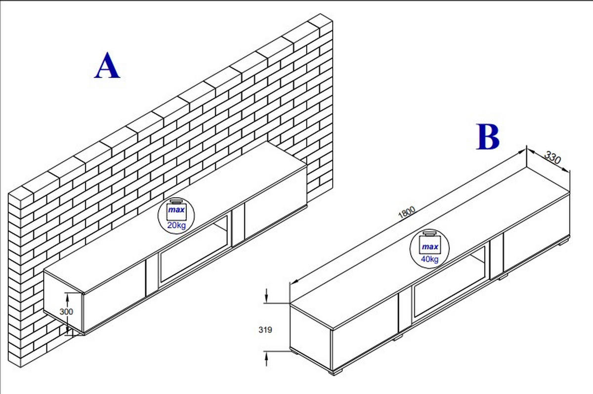 WOHNWAND Caro 4-teilig  in Eiche Wotan, Weiß Hochglanz  262/141,9/33 cm  - Weiß Hochglanz/Eiche Wotan, Trend, Glas/Holzwerkstoff (262/141,9/33cm) - P & B