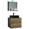 BADEZIMMER 3-teilig  in 61 cm  - Honigeiche/Anthrazit, Modern, Glas/Keramik (61cm) - MID.YOU