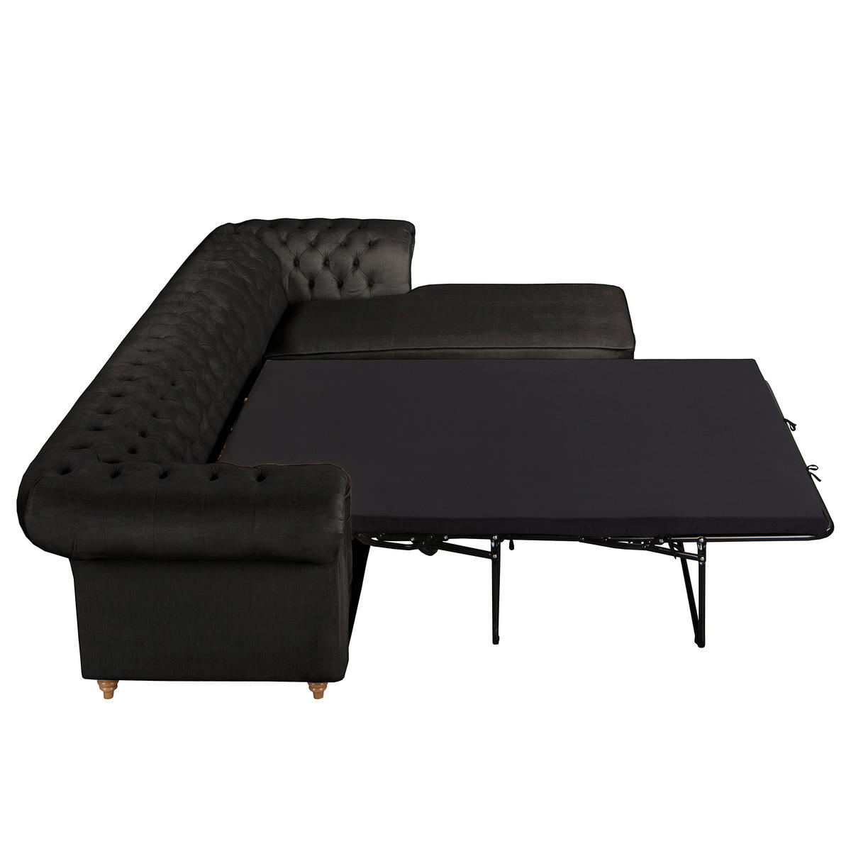 ECKSOFA Laura in Mikrofaser Anthrazit  284/182 cm  - Anthrazit/Creme, Design, Holz/Textil (284/182cm) - P & B