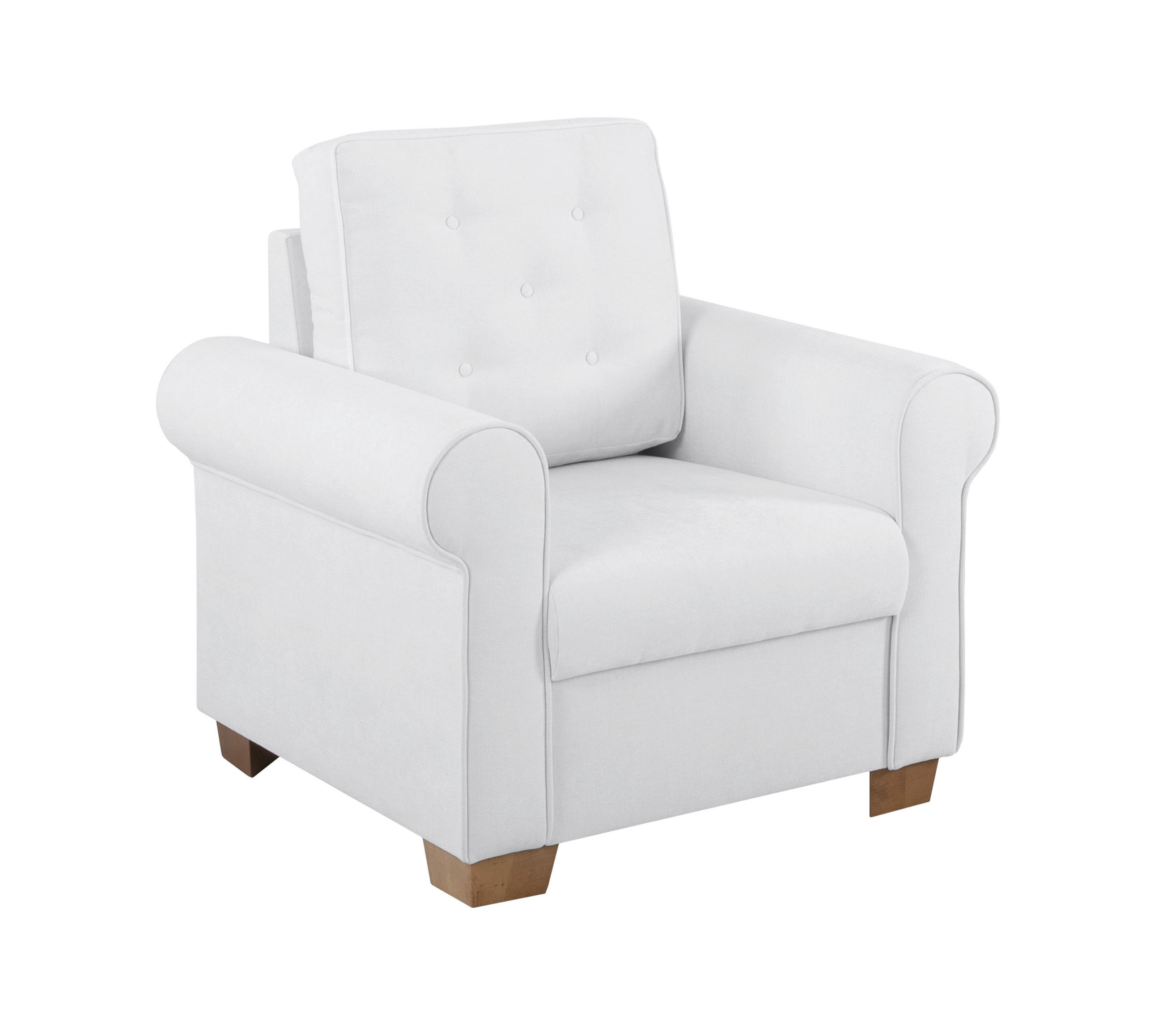 SESSEL in Creme  - Buchefarben/Creme, Design, Holz/Textil (93/89/82cm) - MID.YOU