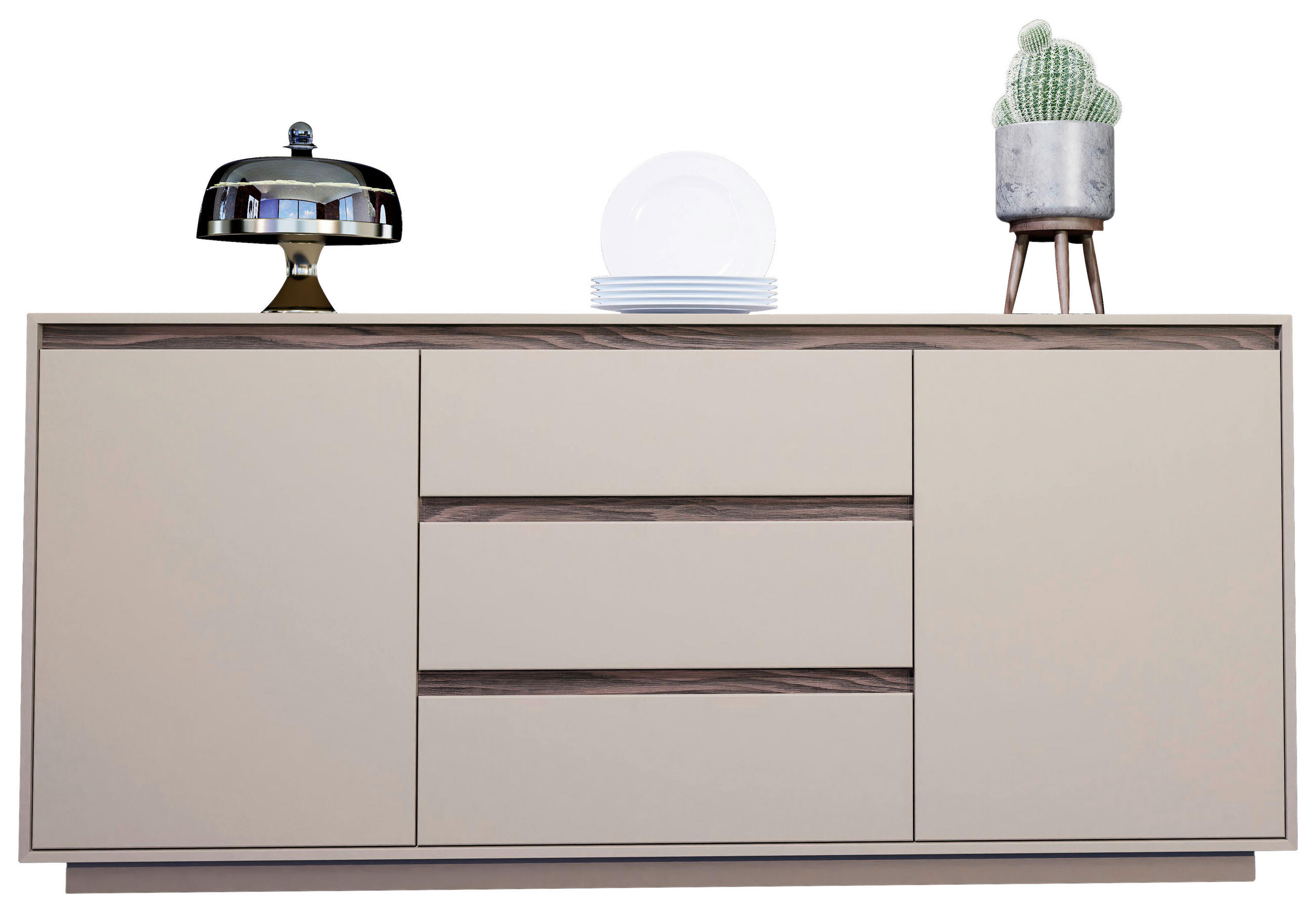 SIDEBOARD Nussbaumfarben, Kaschmir  190/88/41 cm  - Kaschmir/Nussbaumfarben, Design, Holzwerkstoff (190/88/41cm) - Stylife