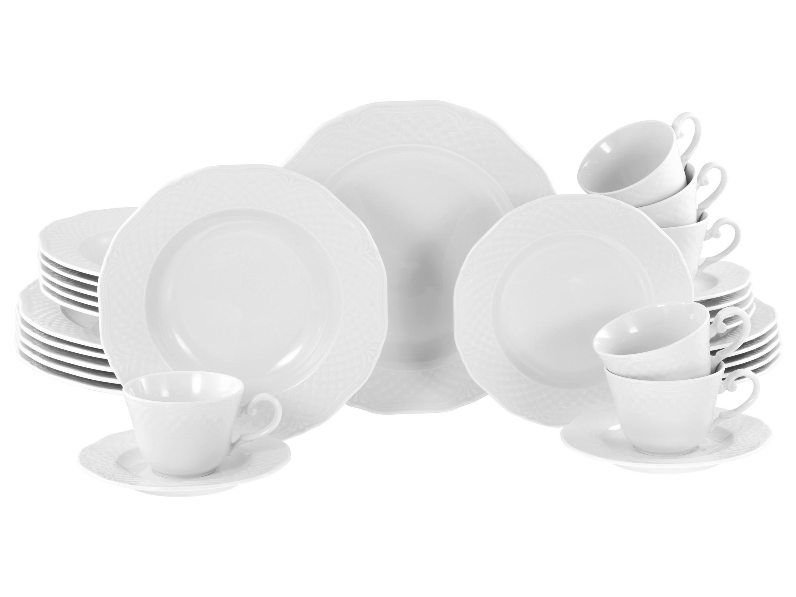 KOMBISERVICE Arianne Weiss 30-teilig - Weiß, Basics, Keramik - Creatable