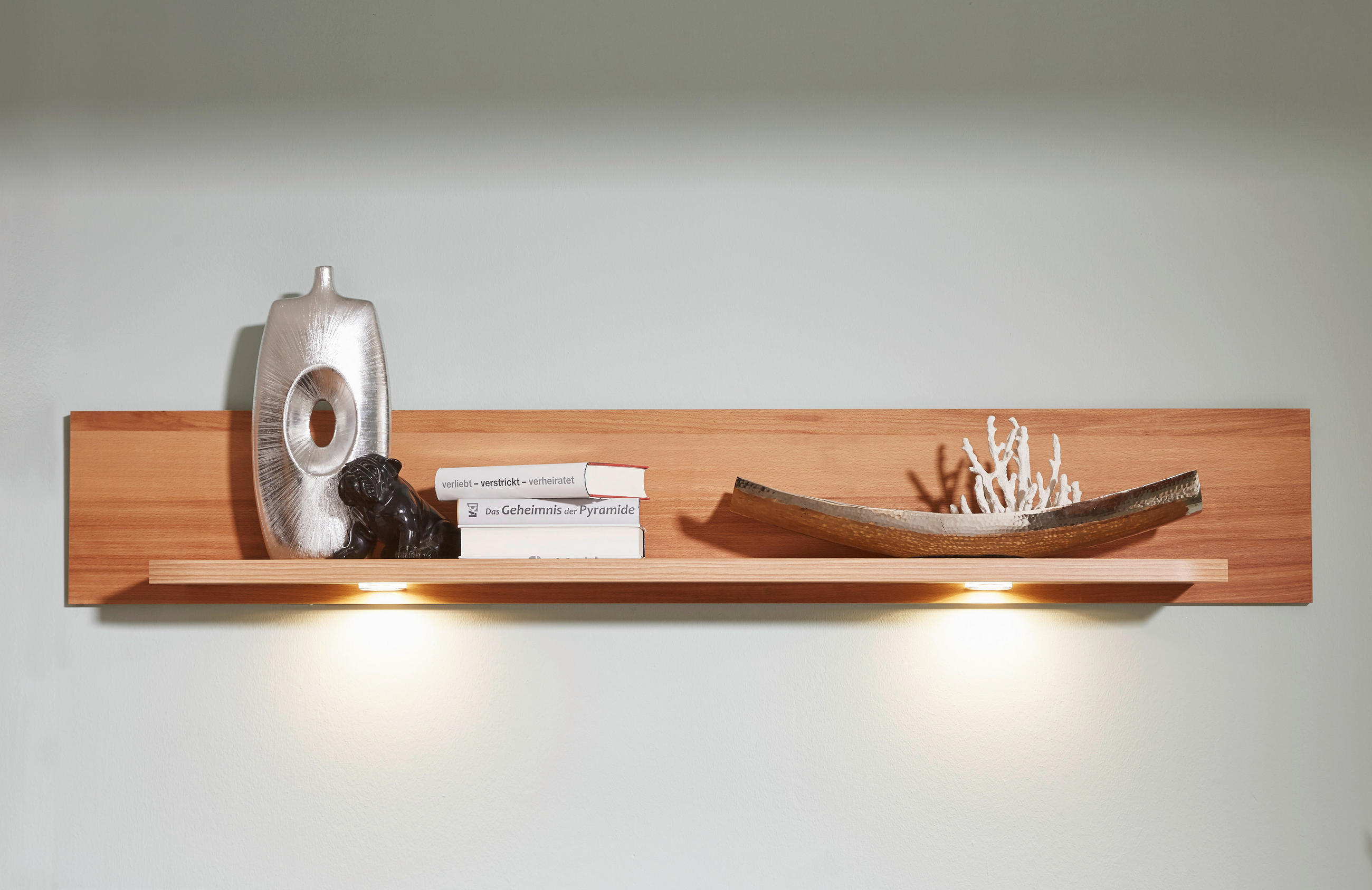 WANDBOARD 160/25/21,6 cm - Kernbuche, KONVENTIONELL, Holzwerkstoff (160/25/21,6cm) - Voleo