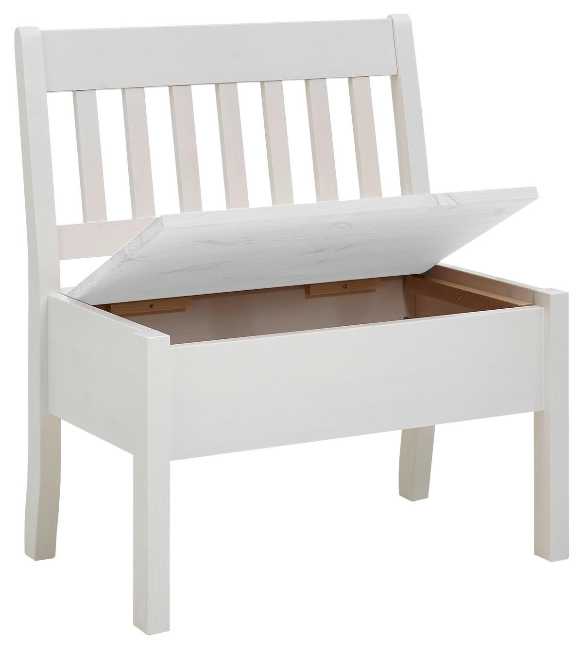 SITZBANK 83/93/58 cm Weiß Kiefer massiv  - Weiß, ROMANTIK / LANDHAUS, Holz (83/93/58cm) - Boxxx