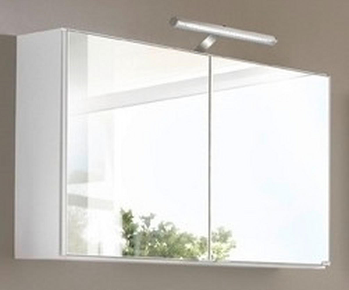 SPEGELSKÅP  - vit/kromfärg, Modern, metall/trämaterial (80/65/20cm) - Held