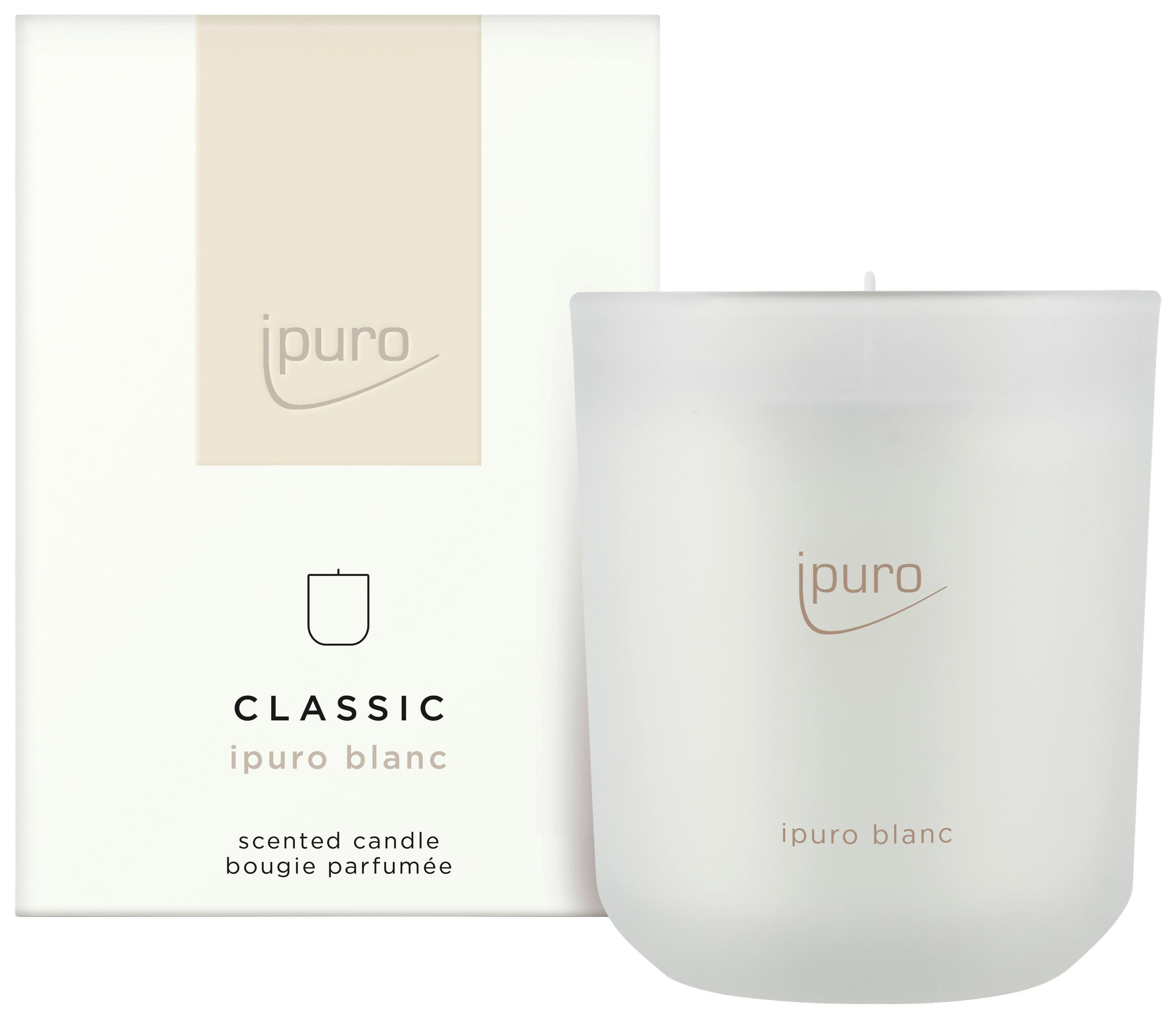 KERZE IM GLAS - Weiss, Basics, Glas/Paraffin (9/9/11,5cm) - Ipuro