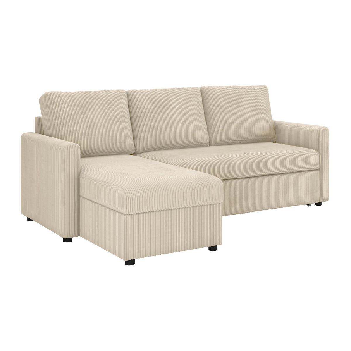 ECKSOFA Beige  - Beige, Basics, Holz/Kunststoff (215/145cm) - MID.YOU