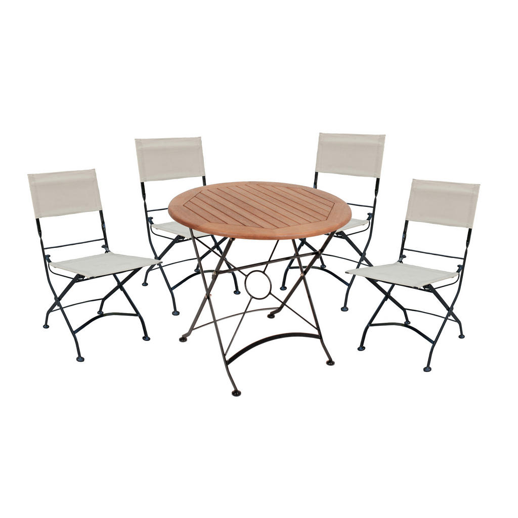 Gartenmöbel Set 5-Tlg. Triest Klappbar