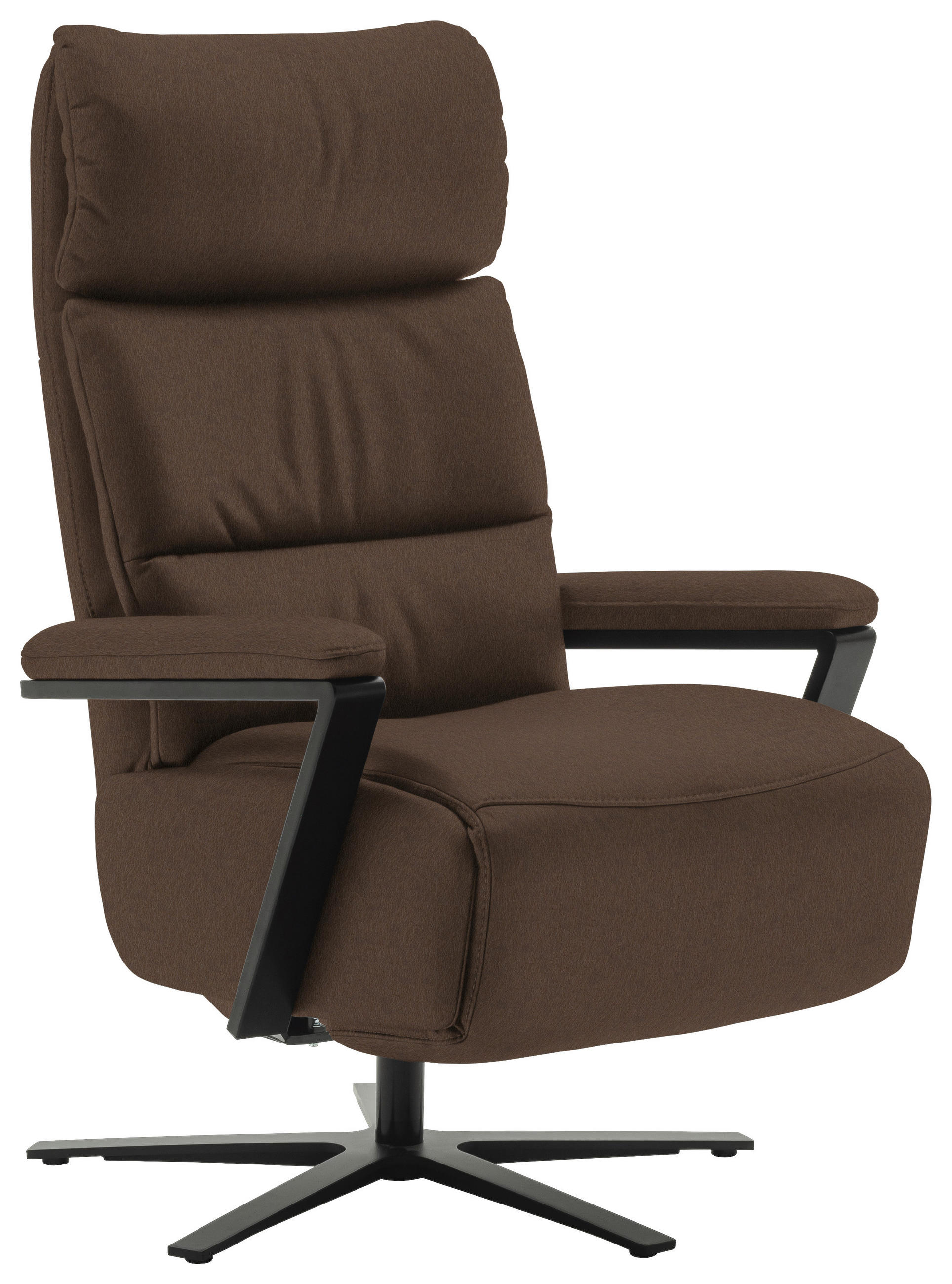 FERNSEHSESSEL  mit Relaxfunktion Echtleder Braun  - Schwarz/Braun, Design, Leder/Metall (74/111/85cm) - Schöner Wohnen