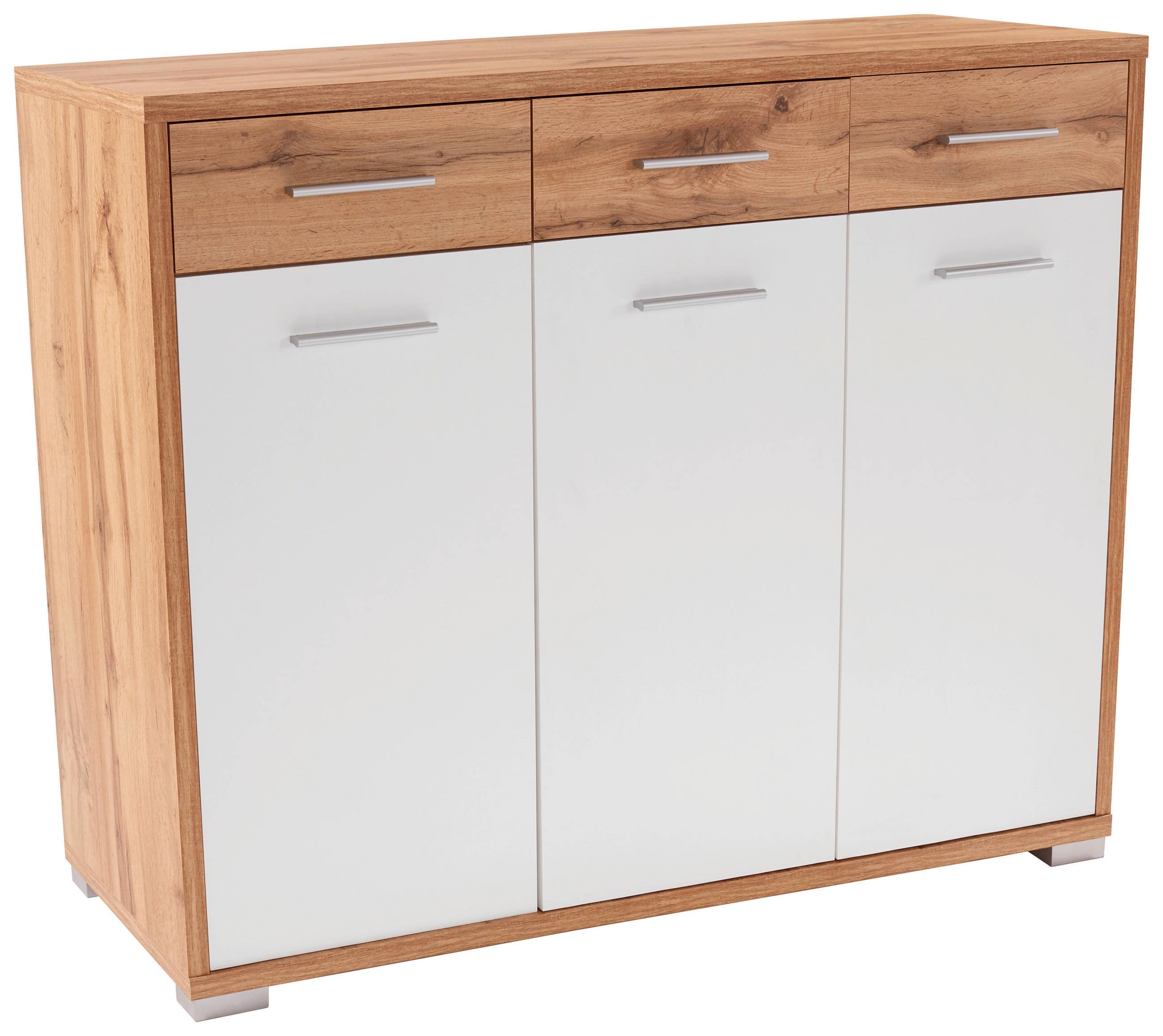 Kommode B 144 Cm Q-big New, Wotan Eiche Dekor/weiß