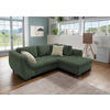 ECKSOFA Grün Cord  - Beige/Schwarz, Design, Holz/Textil (250/190cm) - MID.YOU