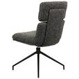 STUHL  in Eisen Webstoff Metall, Textil  - Dunkelgrau/Schwarz, Design, Textil/Metall (50/92/64,5cm) - Dieter Knoll