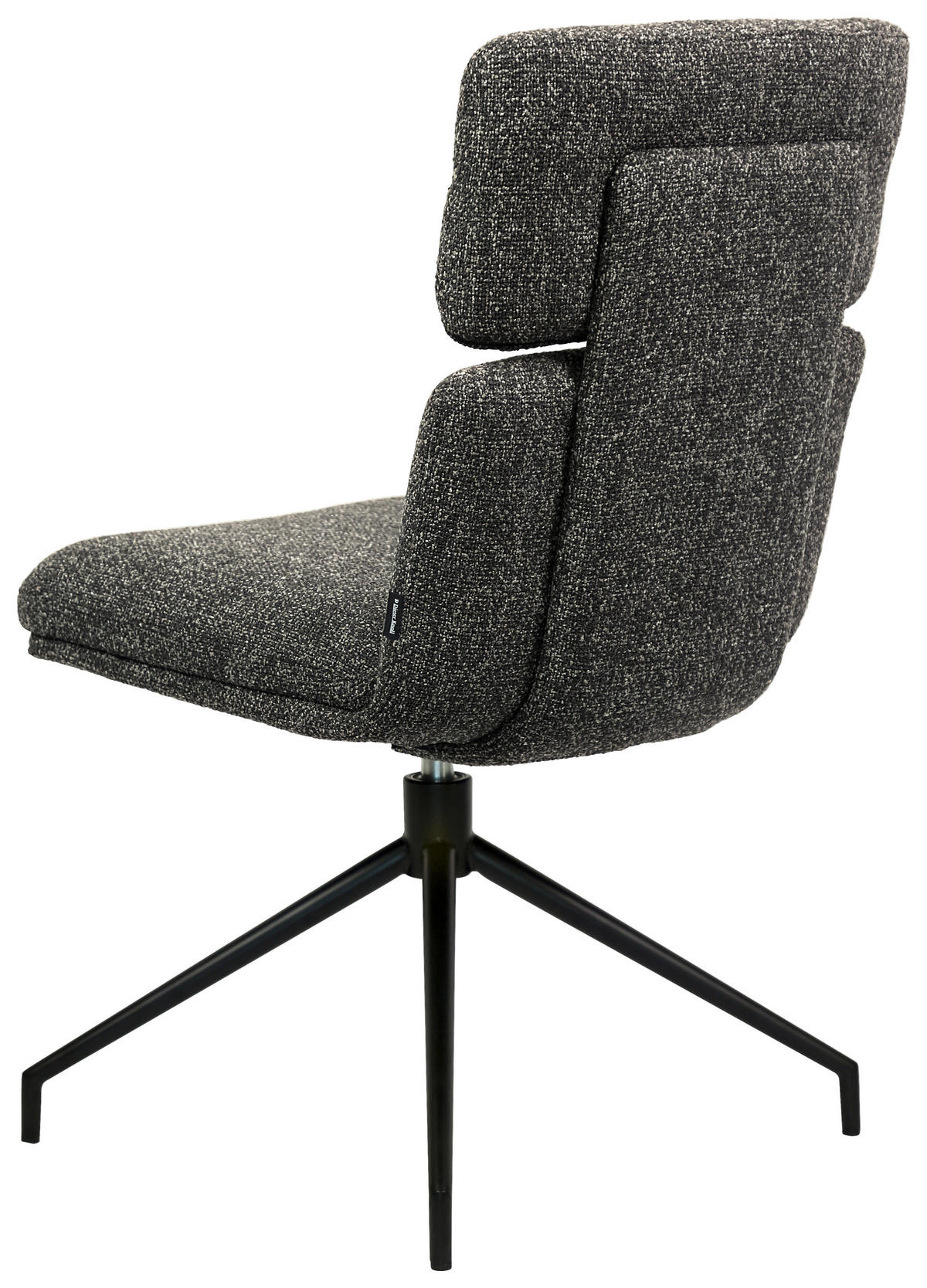 STUHL Eisen Webstoff  - Dunkelgrau/Schwarz, Design, Textil/Metall (50/92/64,5cm) - Dieter Knoll
