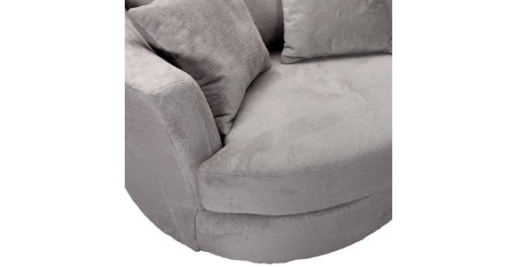 SESSEL in Plüsch Grau  - Schwarz/Grau, KONVENTIONELL, Textil/Metall (115/72/115cm) - Carryhome