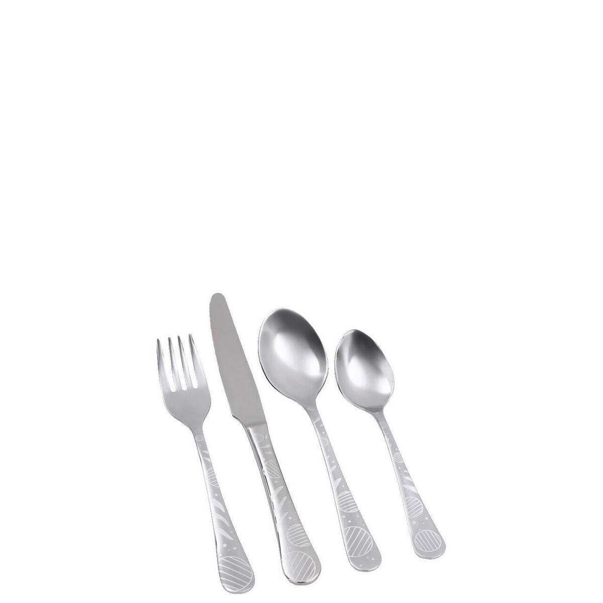 KINDERBESTECK - Silberfarben, KONVENTIONELL, Metall (19,9/19,9/2,5cm) - Thomas