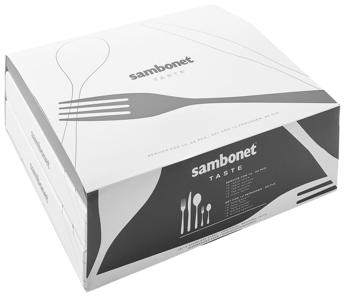 SAMBONET Besteckset 60-teilig Edelstahl  - Basics, Metall - Sambonet