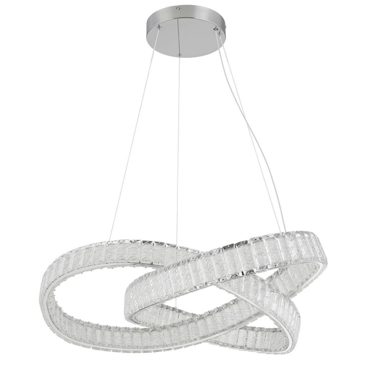 ZÁVESNÉ LED SVIETIDLO, 120/78 cm  - priehľadné/číra, Trend, kov/plast (120/78cm)