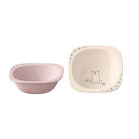 DĚTSKÁ MISKA - pink, Basics, přírodní materiály (14/17,3/6cm)
