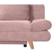 SCHLAFSOFA mit Schlafen auf Sitzhöhe, haustierfreundlicher Bezug Cord Rosa - Buchefarben/Rosa, KONVENTIONELL, Holz/Textil (200/75/85cm) - Carryhome