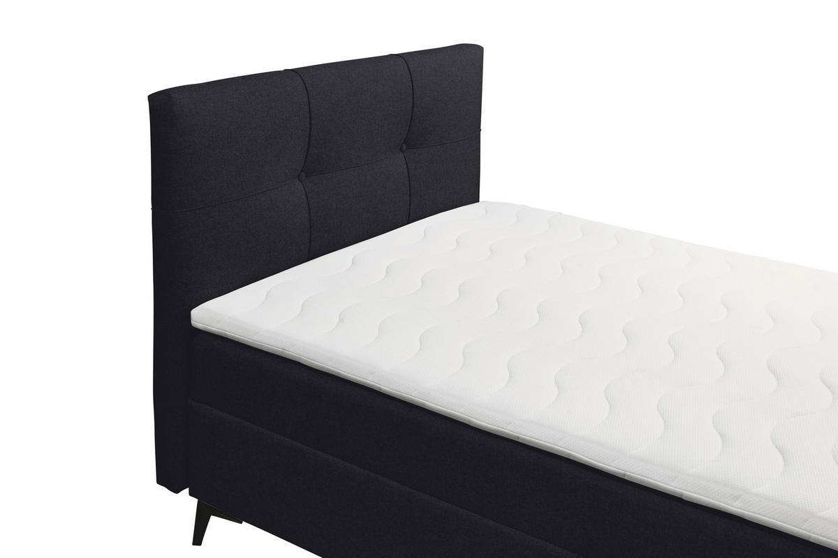 BOXBETT 120/200 cm  in Schwarz  - Schwarz, Basics, Holzwerkstoff/Textil (120/200cm) - Xora