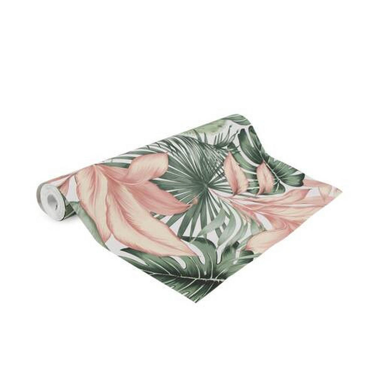 NON WOVEN-TAPET 52/1000 cm  - vit/pink, Basics, papper/plast (52/1000cm)