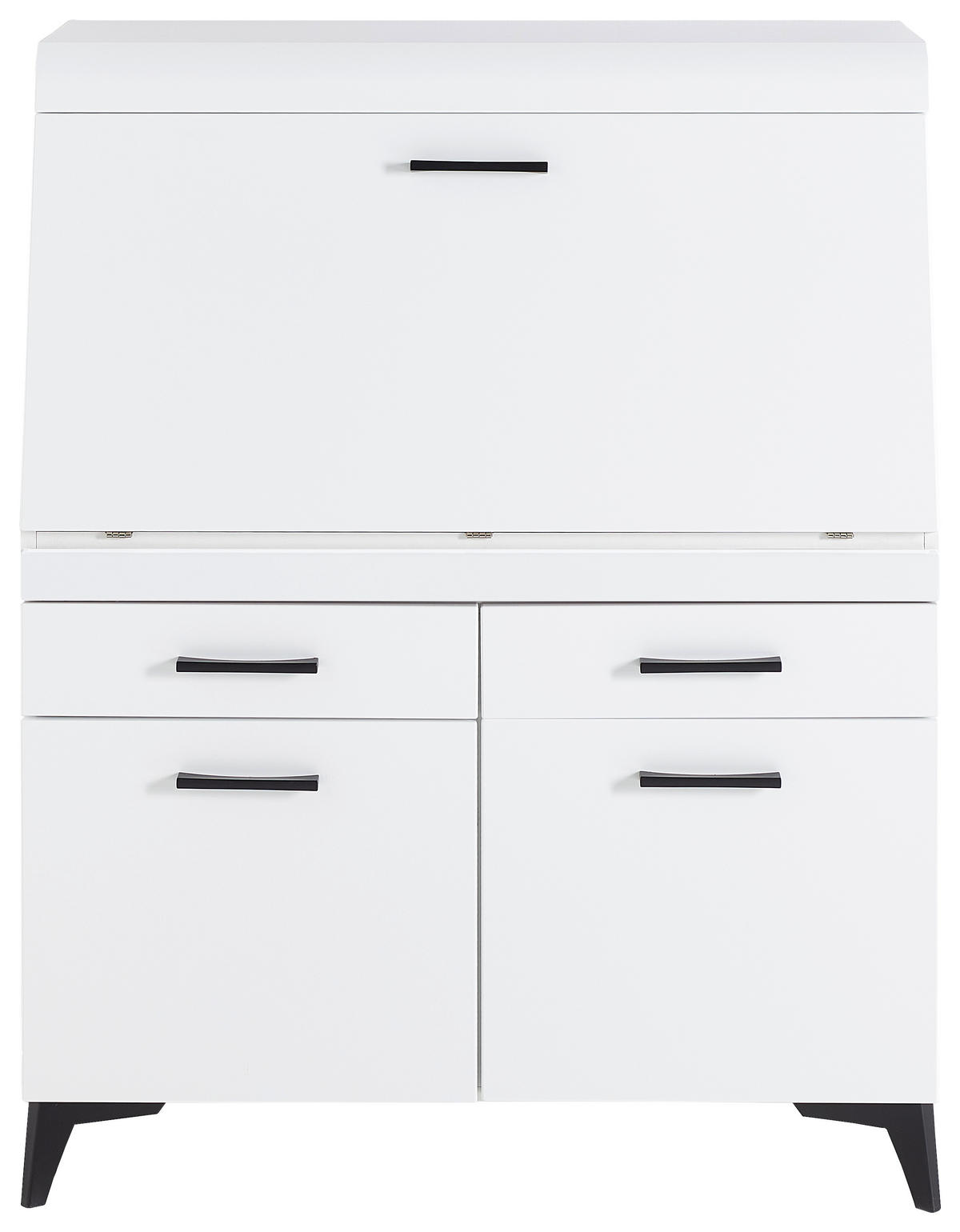 SEKRETÁŘ - bílá/černá, Trend, kompozitní dřevo/plast (98/124/42cm) - Carryhome