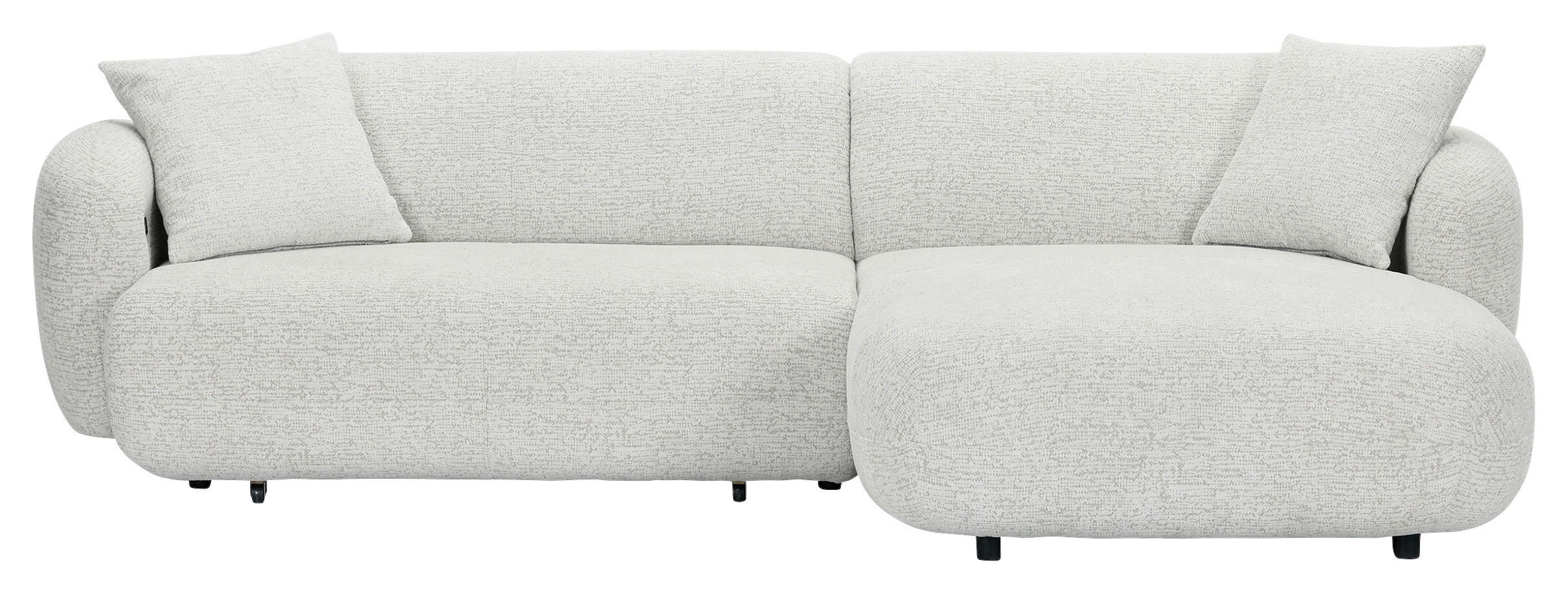 ECKSOFA Flachgewebe Creme, Beige  - Beige/Creme, Modern, Kunststoff/Textil (275/162cm) - Carryhome