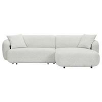 ECKSOFA Flachgewebe Creme, Beige  - Beige/Creme, Modern, Kunststoff/Textil (275/162cm) - Carryhome