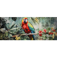 GLASBILD Tiere  - Multicolor, Basics, Glas (50/125/1,40cm) - Euroart