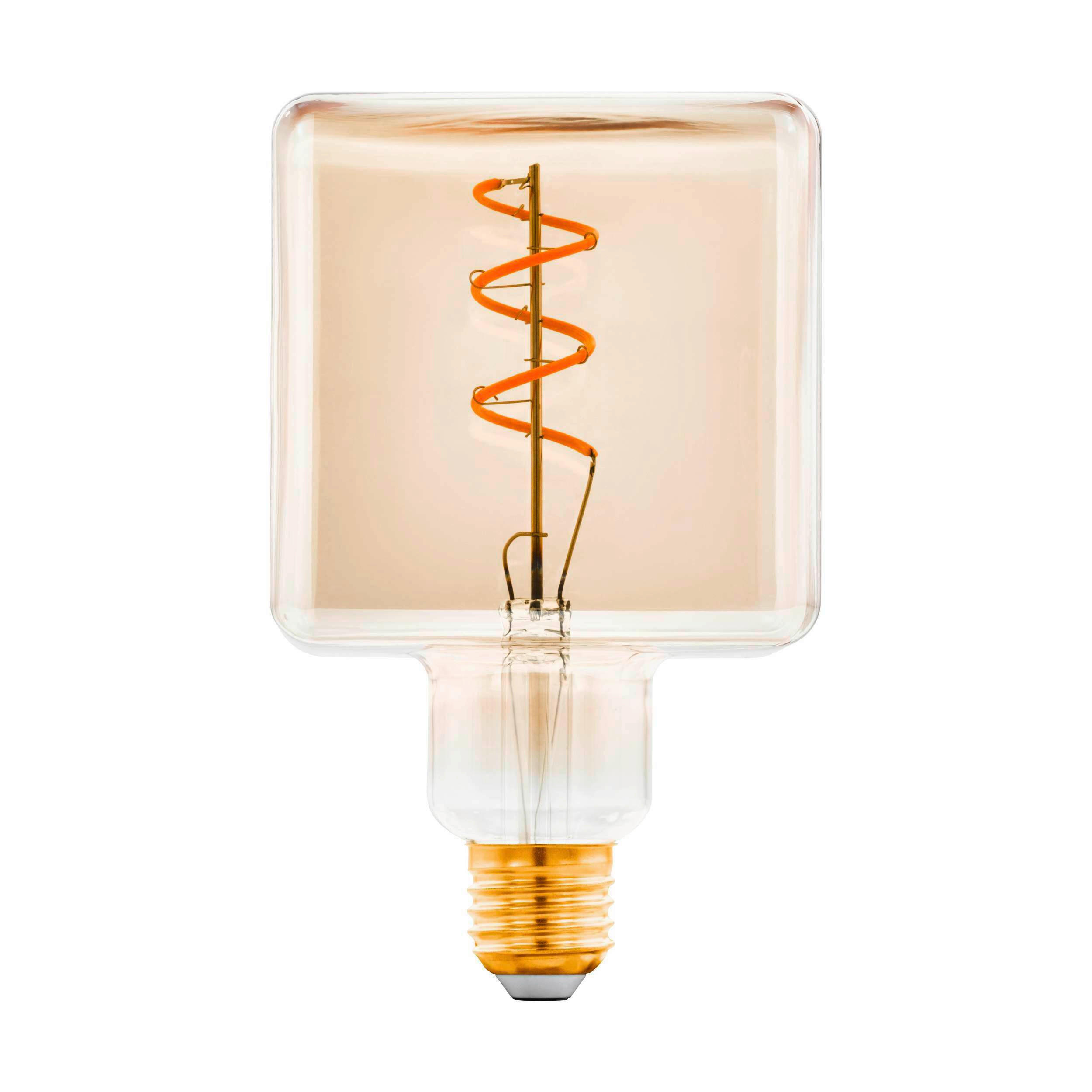 DEKORATIV LJUSKÄLLA E27 4 W   - bärnstensfärgad, Basics, glas (15,5cm) - Eglo