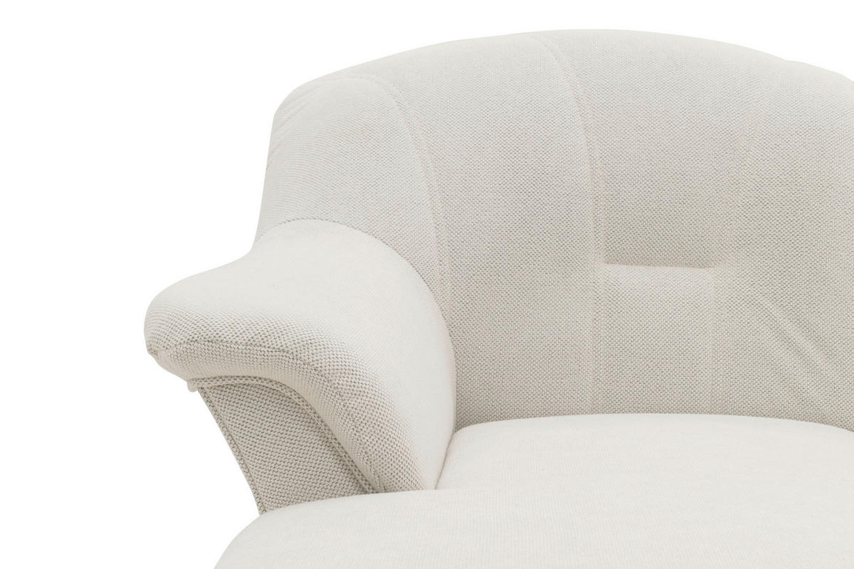 WOHNLANDSCHAFT FLORES FK Creme Mikrofaser  - Creme/Schwarz, KONVENTIONELL, Kunststoff/Textil (293/84/182cm) - MID.YOU