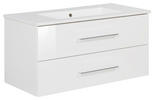 WASCHTISCHKOMBI 103 cm  - Silberfarben/Weiß, MODERN, Keramik/Holzwerkstoff (103cm) - MID.YOU