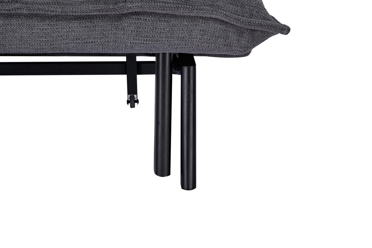 SCHLAFSESSEL Cord Grau    - Schwarz/Grau, Design, Holz/Textil (108/82/102cm) - Stylife