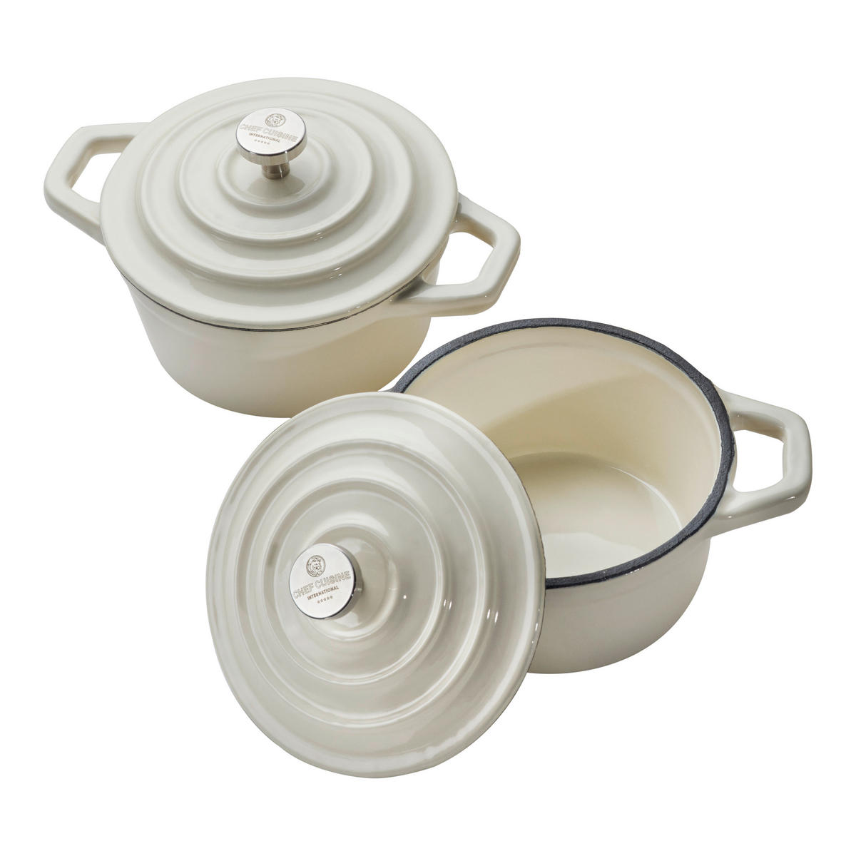 GUSSTOPF 0,25 L  - Edelstahlfarben/Creme, Basics, Metall (10,5/6,5cm) - CHEF CUISINE
