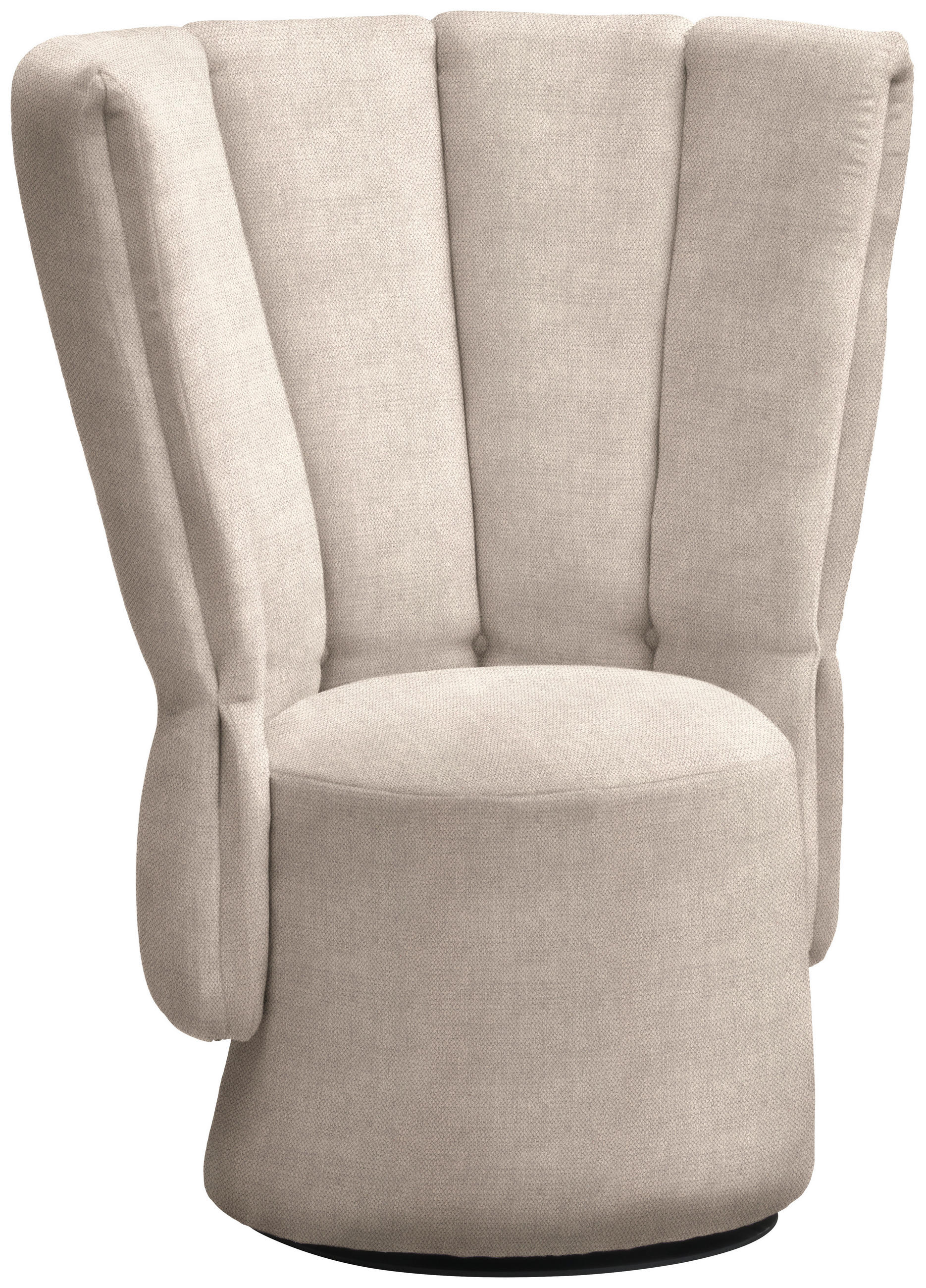 COCKTAILSESSEL in Velours Beige  - Beige/Schwarz, Design, Holz/Textil (92/113/70cm) - Emilio Belluti