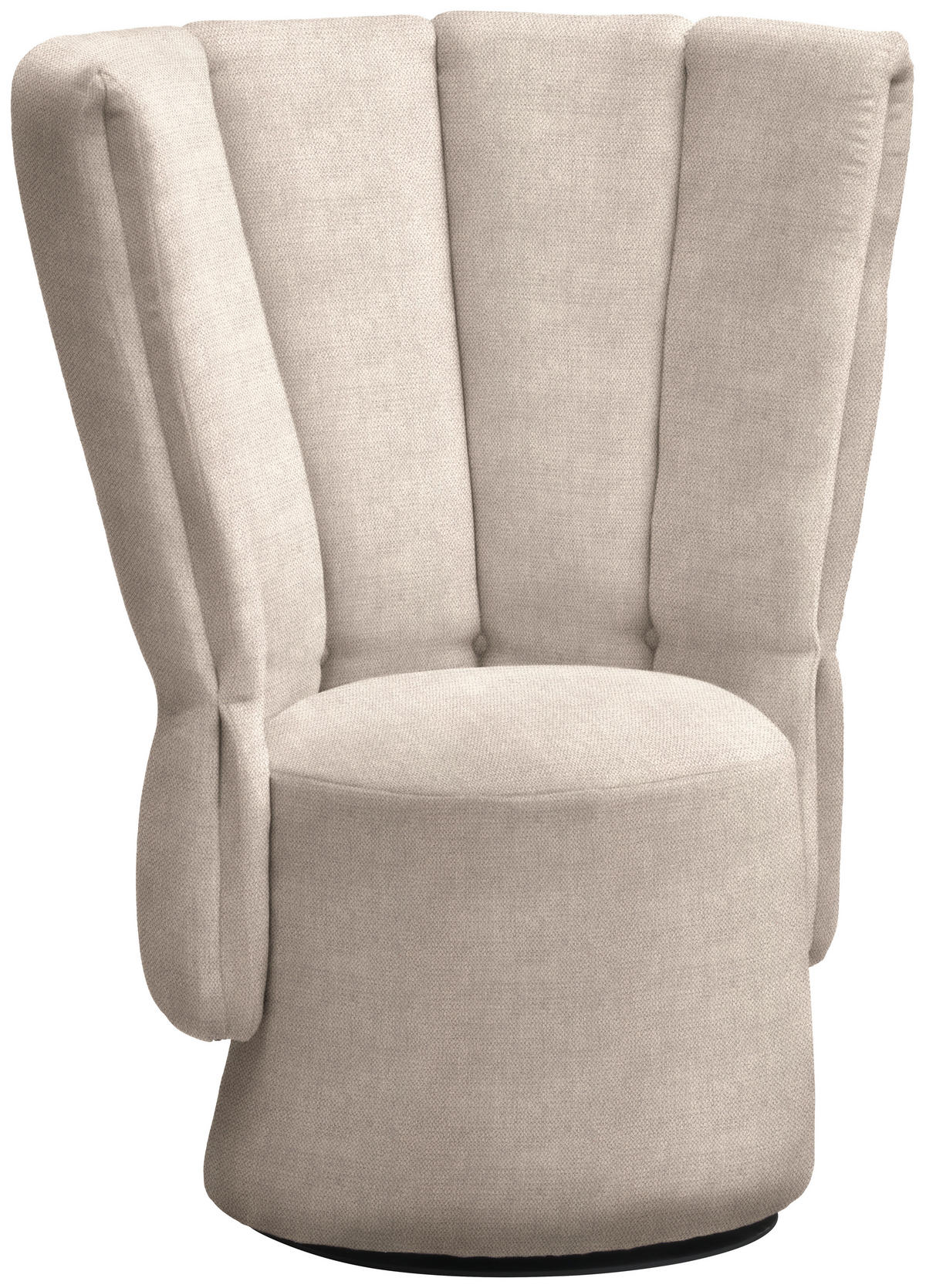 COCKTAILSESSEL in Velours Beige  - Beige/Schwarz, Design, Holz/Textil (92/113/70cm) - Emilio Belluti
