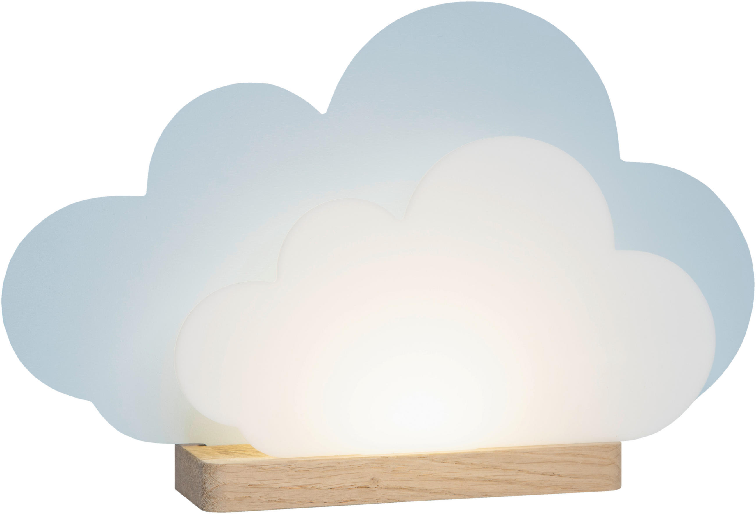 KINDERTISCHLEUCHTE 20/35/7 cm   - Pastellblau, Basics, Holz/Kunststoff (20/35/7cm)