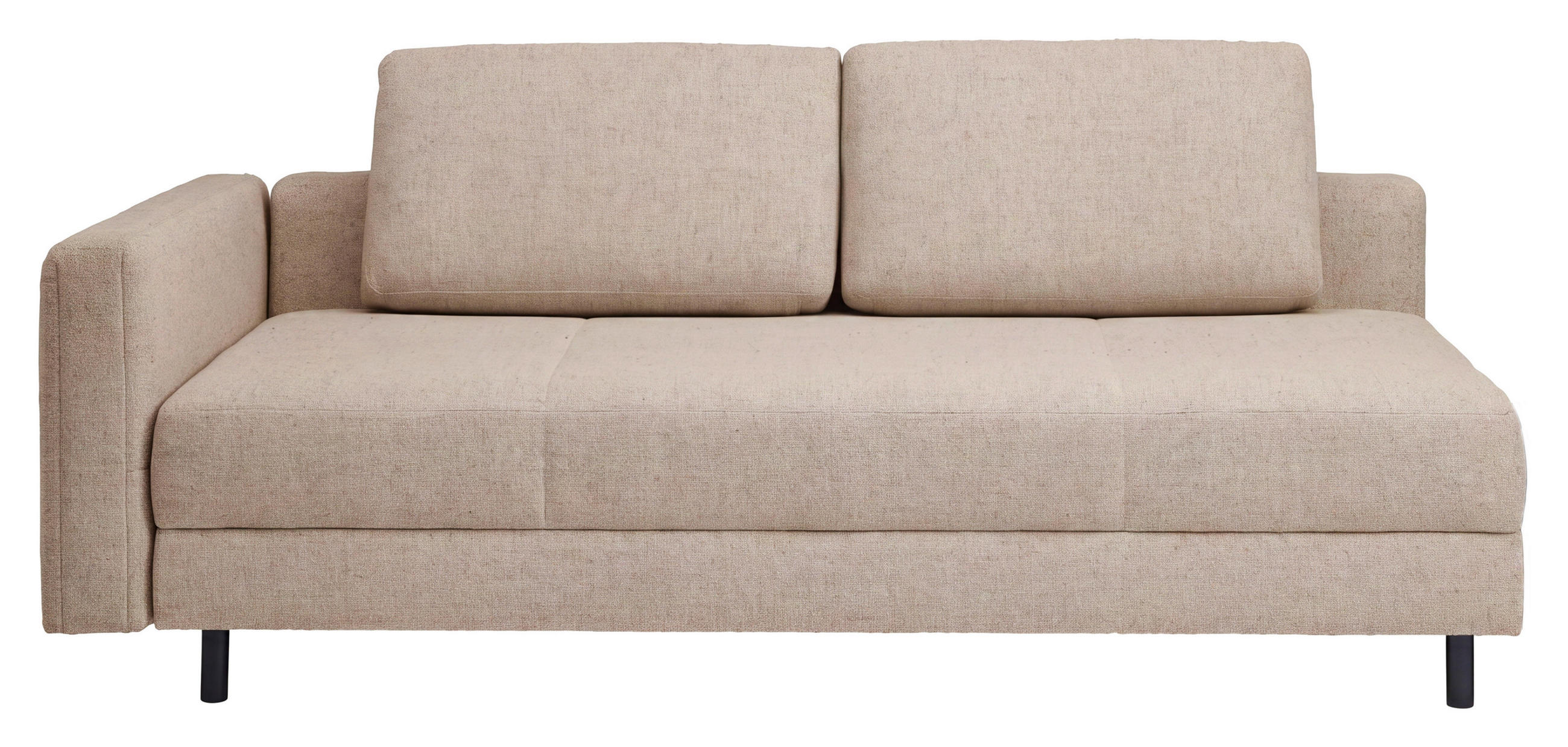 LIEGE  in Webstoff Creme  - Eiche dunkel/Creme, Design, Holz/Textil (217/92/107cm) - Joka