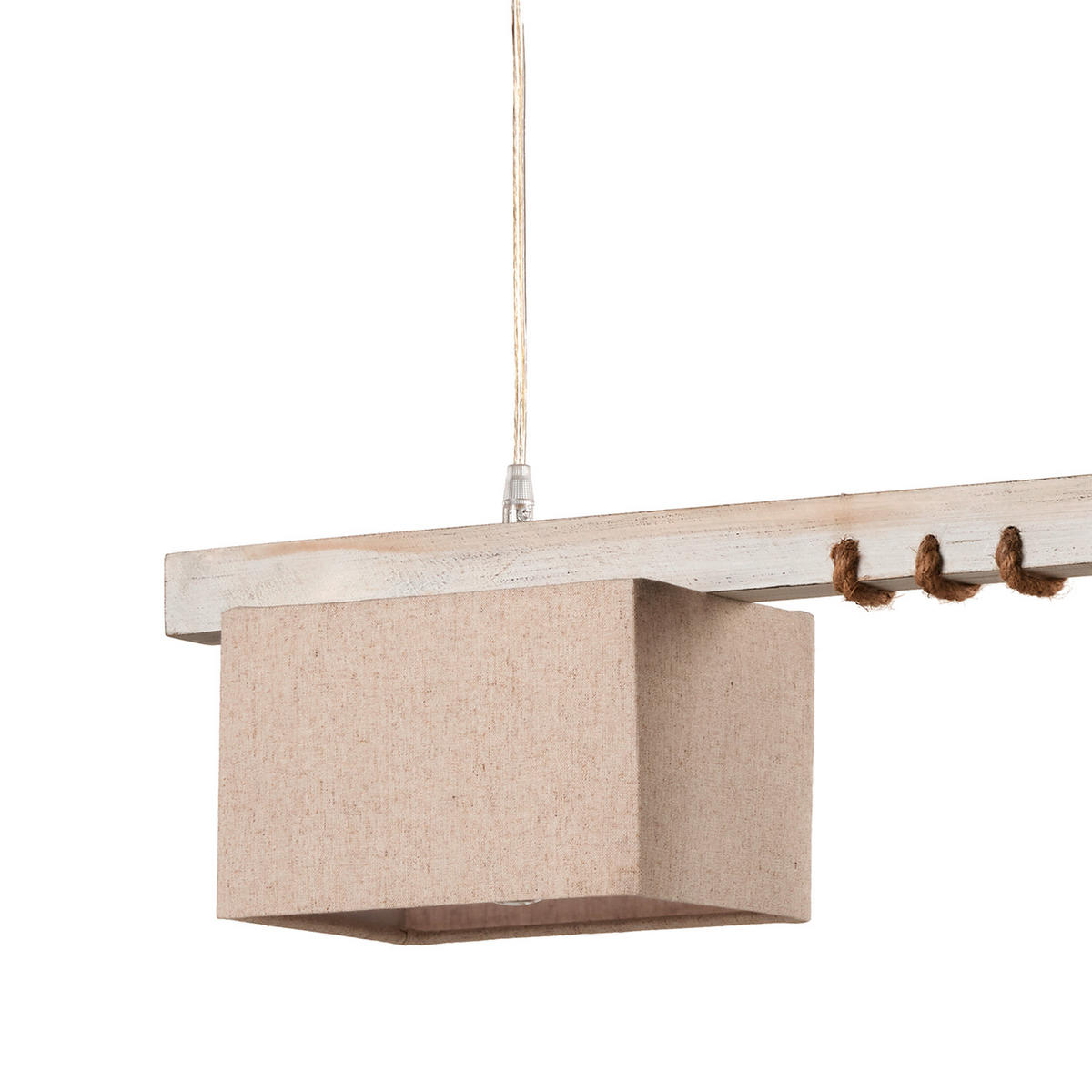 HÄNGELEUCHTE 80/15/100 cm   - Beige, Natur, Holz/Textil (80/15/100cm)