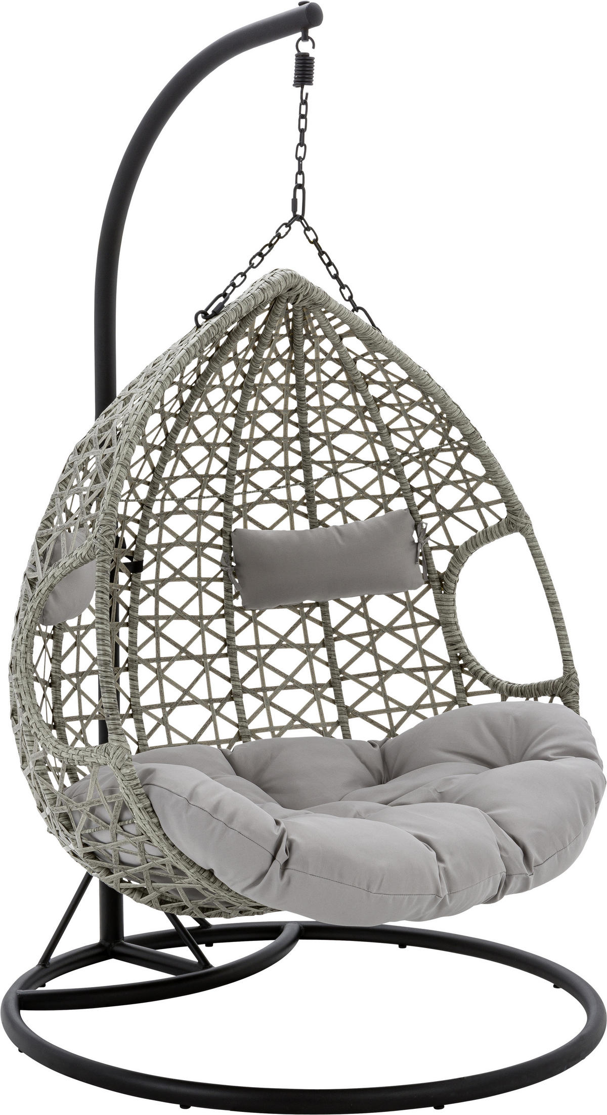 FOTELJA VISEĆA  metal   - siva/svijetlo siva, Romantično / ladanjski, metal/tekstil (128/198/120cm) - Ambia Garden