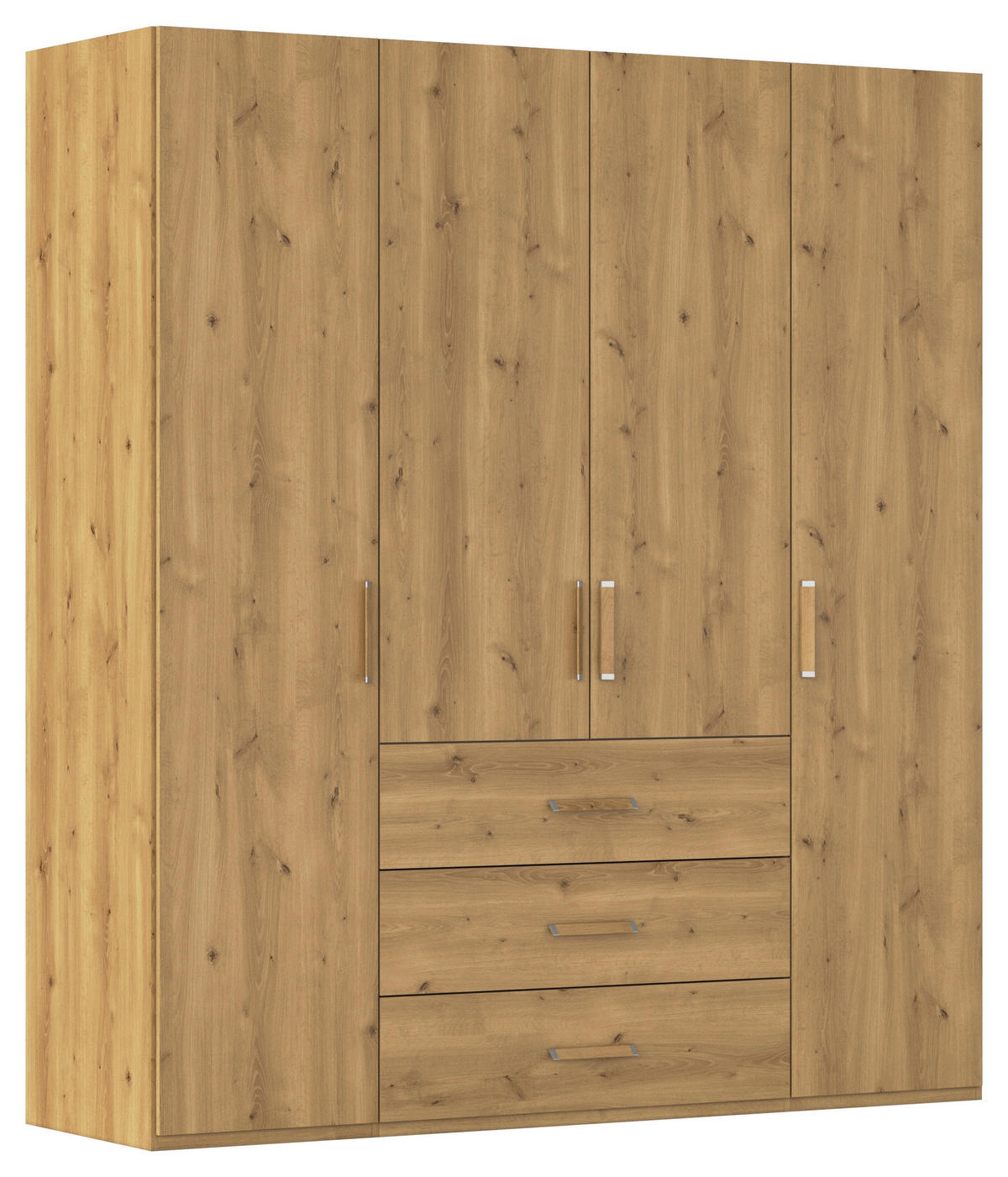DREHTÜRENSCHRANK  in Eichefarben  - Eichefarben, Design, Holzwerkstoff/Kunststoff (201/223/60cm) - Novel