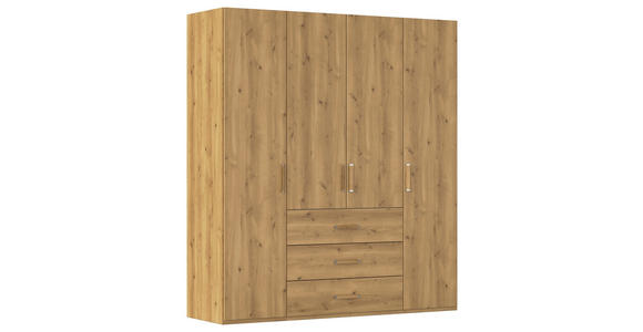 DREHTÜRENSCHRANK in Eichefarben - Eichefarben, Design, Holzwerkstoff/Kunststoff (201/223/60cm) - Novel