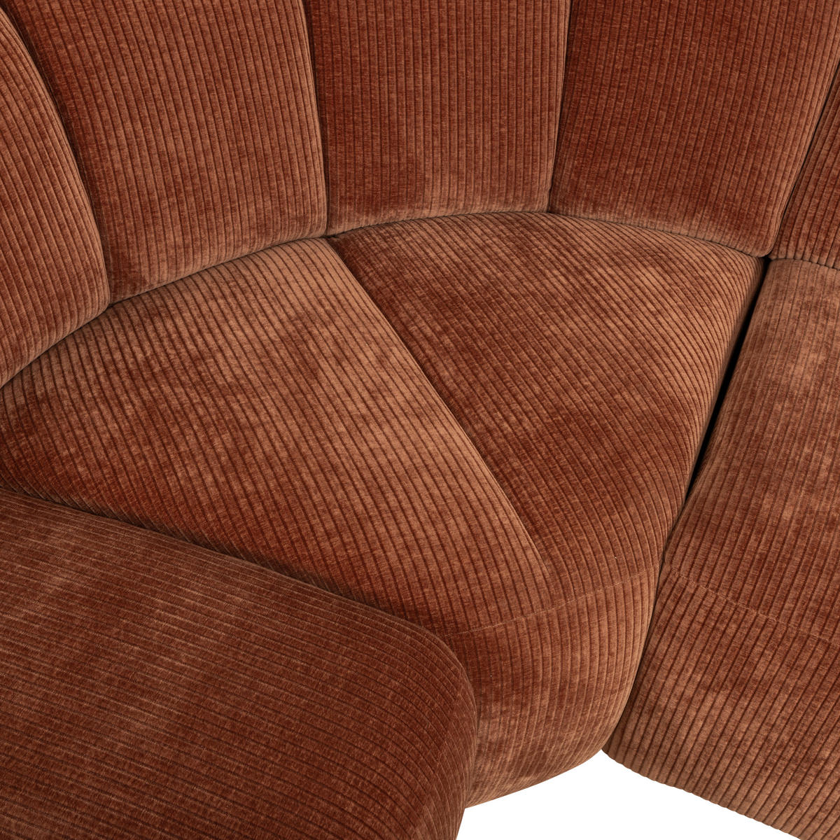 ECKSOFA Mojo Rostfarben gerippt  - Rostfarben, Design, Textil (230/310cm) - Livetastic