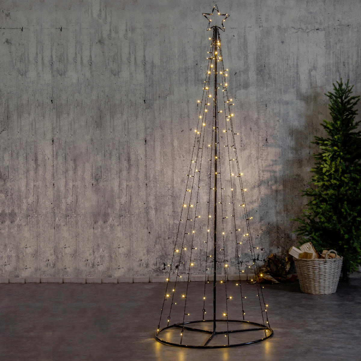 LICHTERKETTE  - Schwarz, Basics, Metall (75/210cm) - Eglo