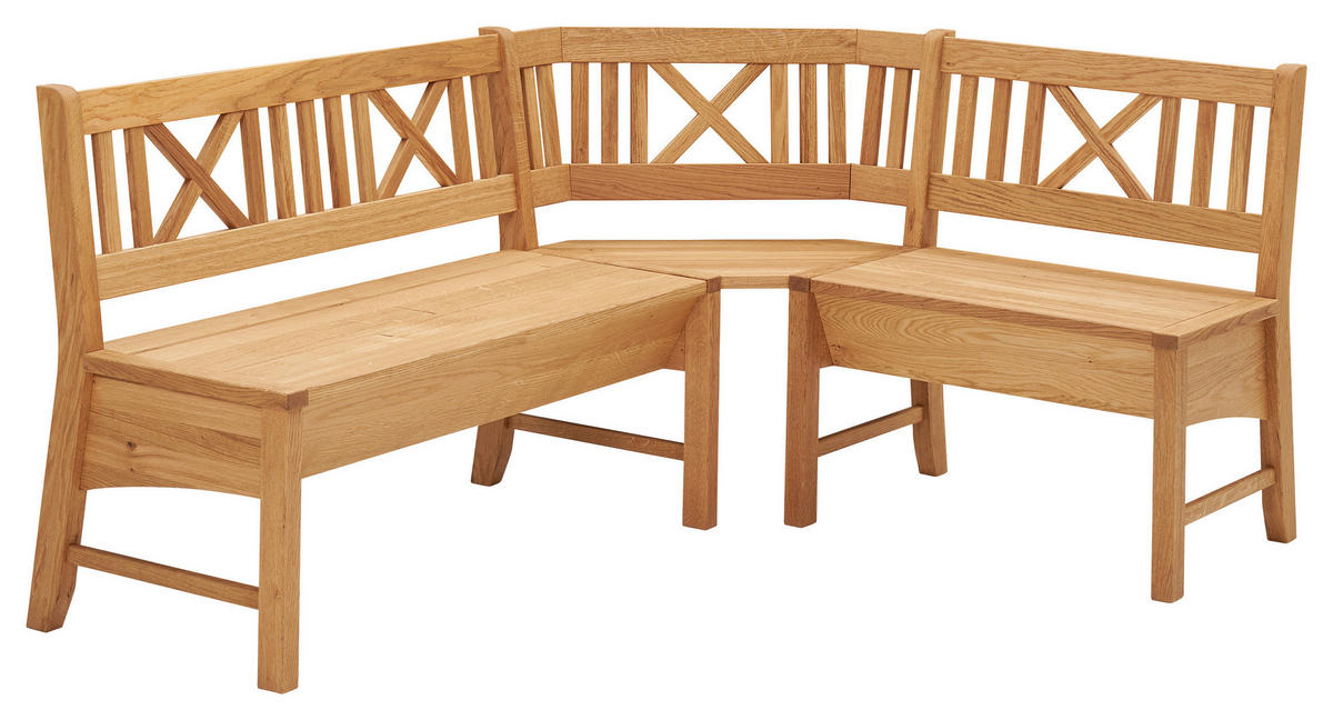 ECKBANKGRUPPE Wildeiche vollmassiv Wildeiche  - Wildeiche, ROMANTIK / LANDHAUS, Holz (179/137cm) - Venda