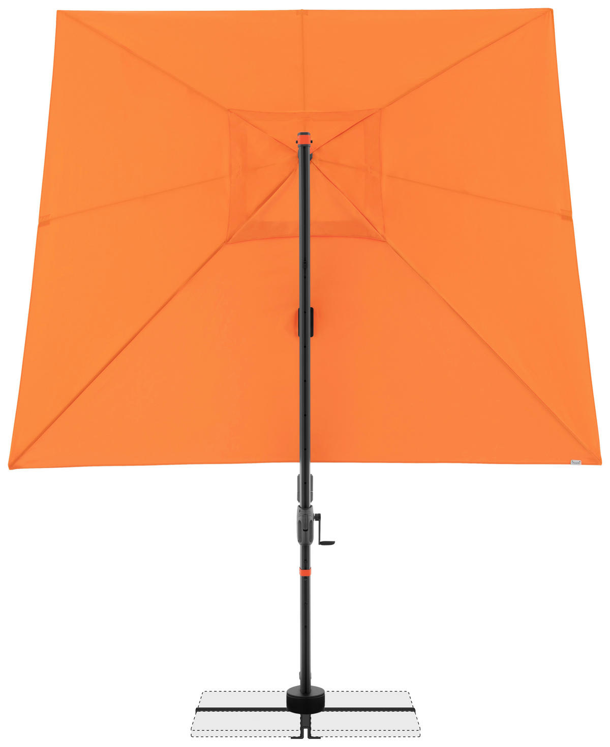 ZÁVESNÝ SLNEČNÍK 280/280 cm - oranžová/antracitová, Basics, kov/textil (280/280cm) - Doppler